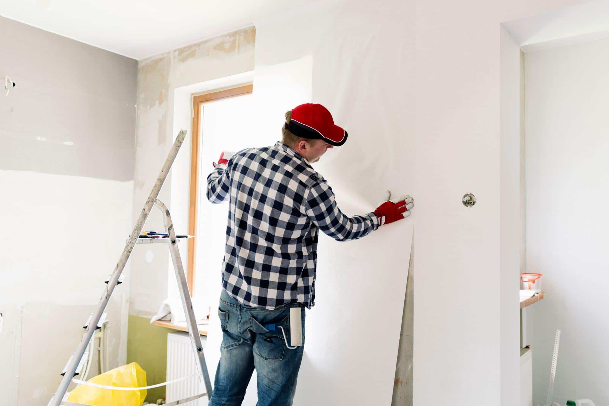 Interior wall finishing and wallpapering